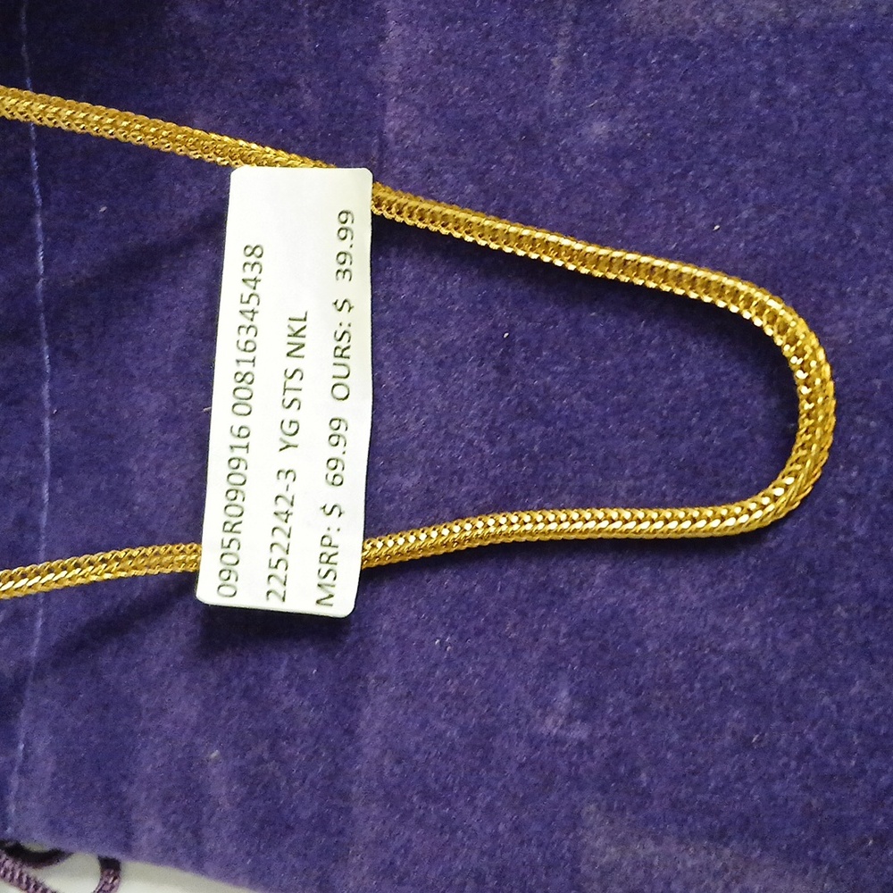2252242-3. Unisex YG Stainless Steel Chain Ultra-Light wgt. 20"